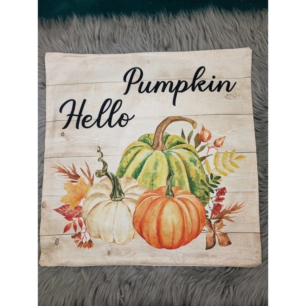 Fall pumpkin pillow case
